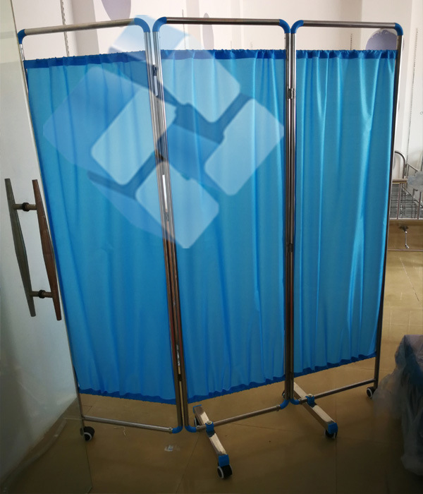 Factory Direct Price 4 Folder Ward Screen Curtain Hospital Ward Bed Screen Folding Screen