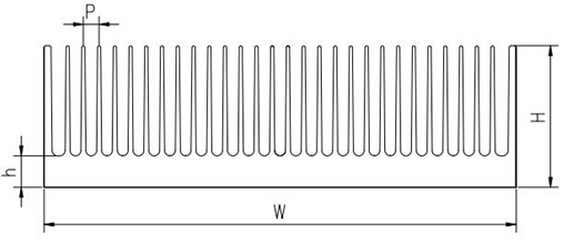 Aluminum Radiator/Heatsink Made of Alloy 6063