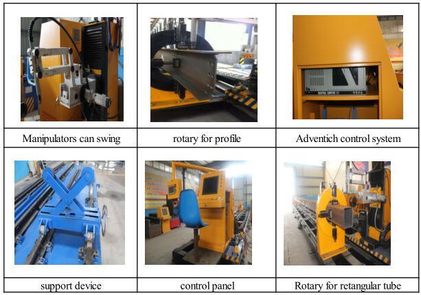 Chuck Type Metal Tube Pipe Channel Cutter / Bevel Cutting Machine