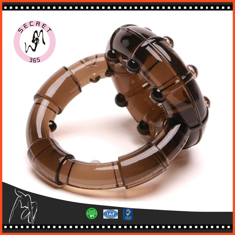 Dual Cock Ring Soft Silicone Time Delay Erection Cock Rings for Men Adult Sexy Penis Rings Thread Sex Toys Ring Penis Cockring