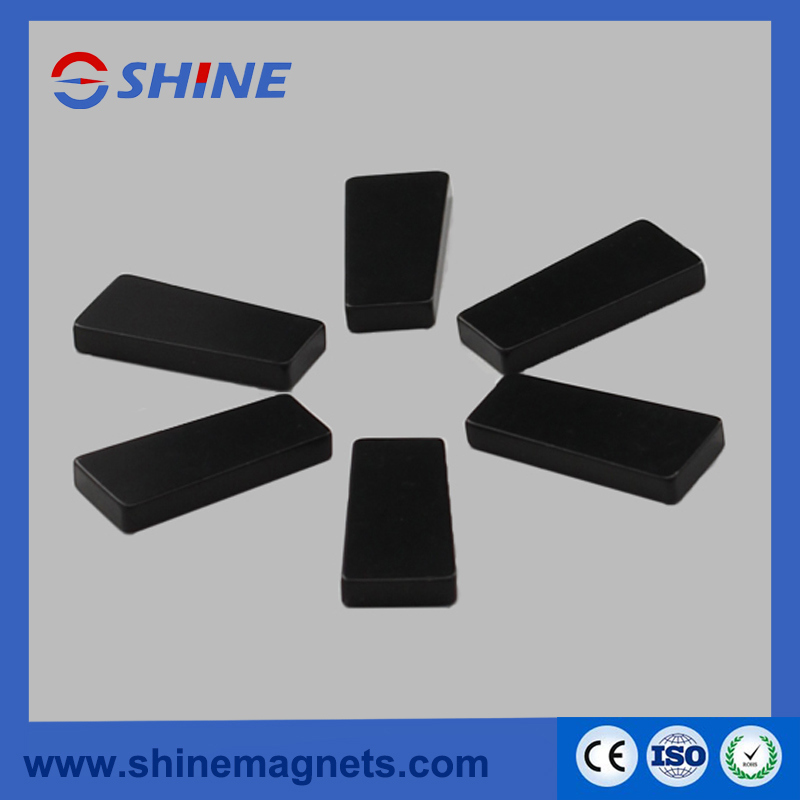 Black Epoxy Plated Sintered NdFeB Trapezoidal Magnet