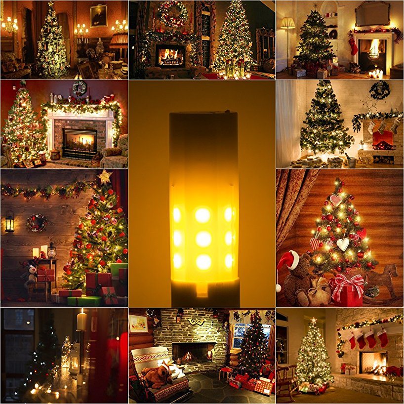 2W G4 LED Fire Effect Light Bulb 12V Flickering LED Flame Lamp 1700K Nature Fire Light Bulb for Christmas