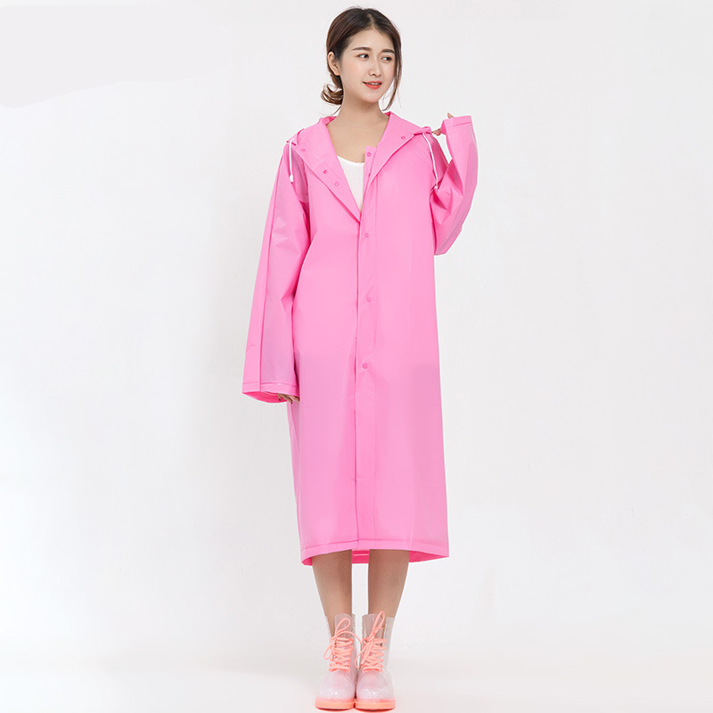 Thicken Green Non-Disposable Adult Travel Outdoor Gown Raincoat