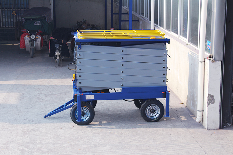 Lowest Cost Hydraulic Scissor Car Lift with Movable Lift Tires