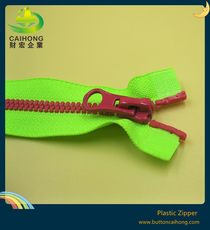 Double Slider Plastic Zipper with Special Teeth for Garment Accessories