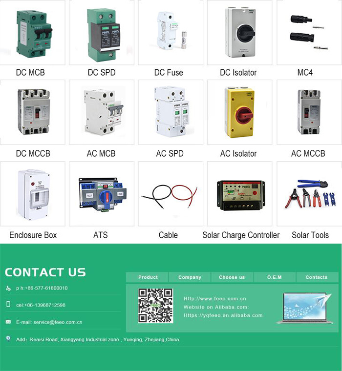 Solar Power 1000V 4p Direct Current Circuit Breaker