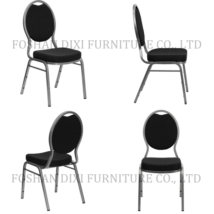 Restaurant Furniture Teardrop Back Stacking Banquet Chair with Colorful Fabric