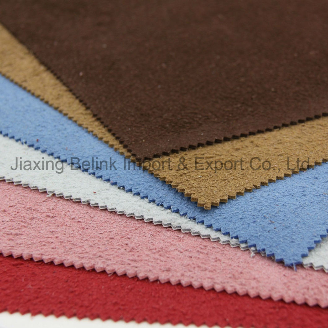 Leather Flocked PVC Leather for Shoes and Bags, Bonded Leather