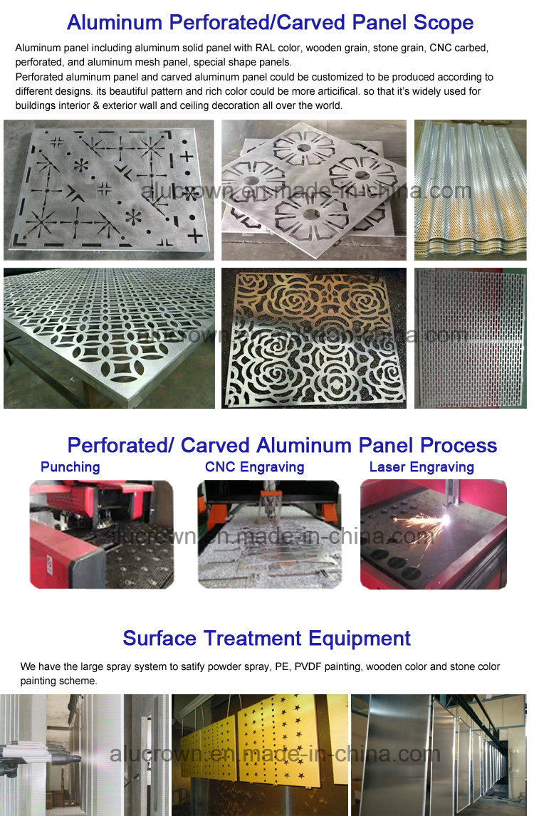 High Quality CNC Cutting Aluminum Perforated Panel for Exterior Using