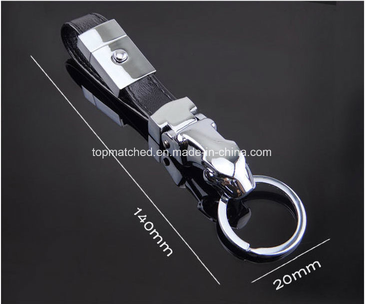 Latest Arrival Designer Metal Leather Car Key Holder with 4 Detachable Key Rings, Black