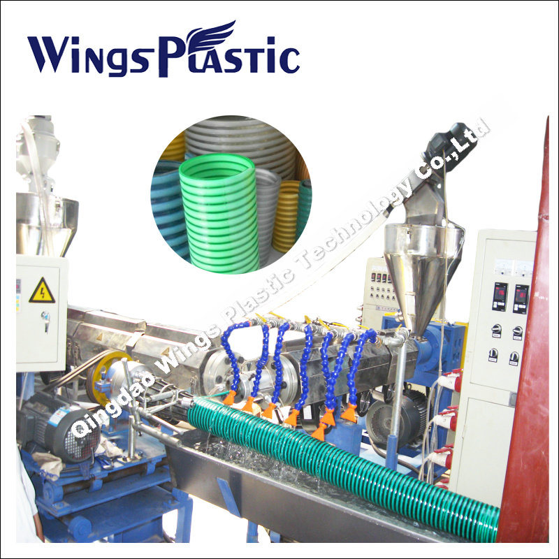 PVC Helix Reinforced Hose Extrusion Line / Spiral Reinforced PVC Suction Hose Extrusion Machine