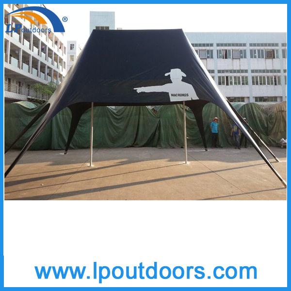 12X17m Outdoor Double Pole Beach Star Shade Tent for Party