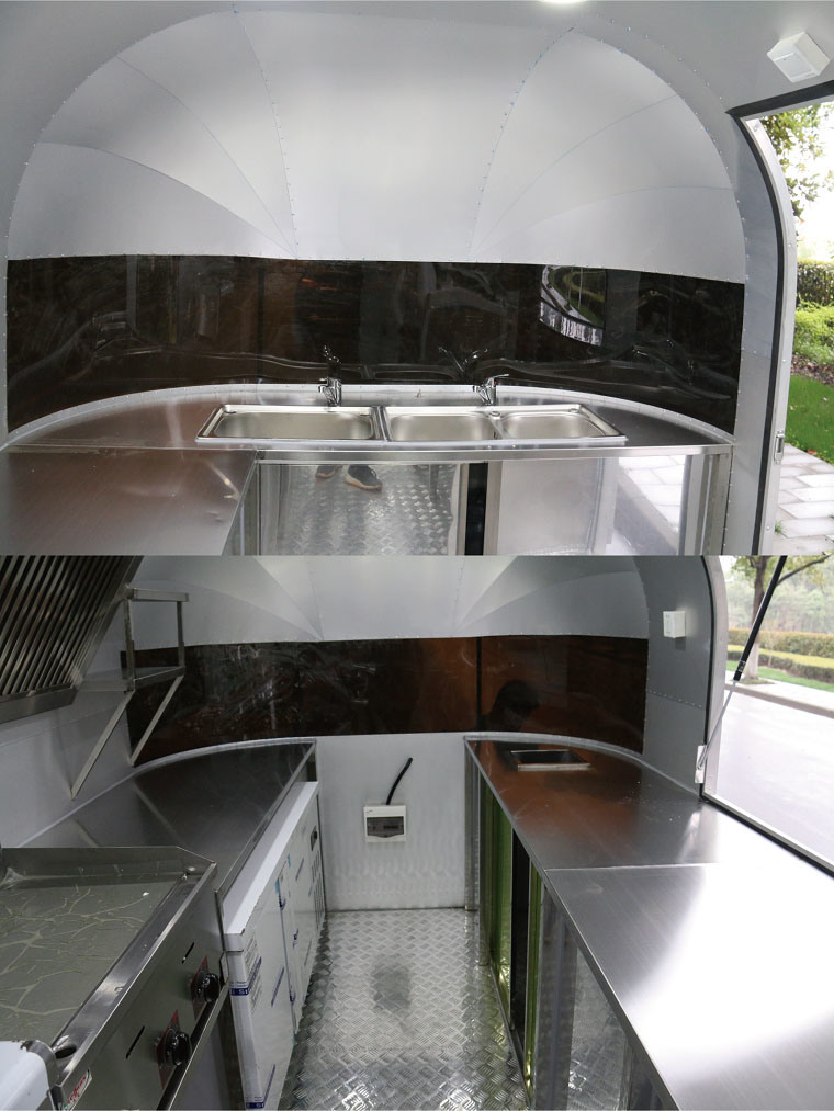 Customized Aluminium Mobile Food Kiosk Cart for Catering