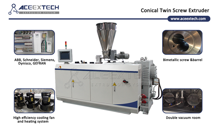 Twin Screw Extruder PVC Ceiling Profile Production Line