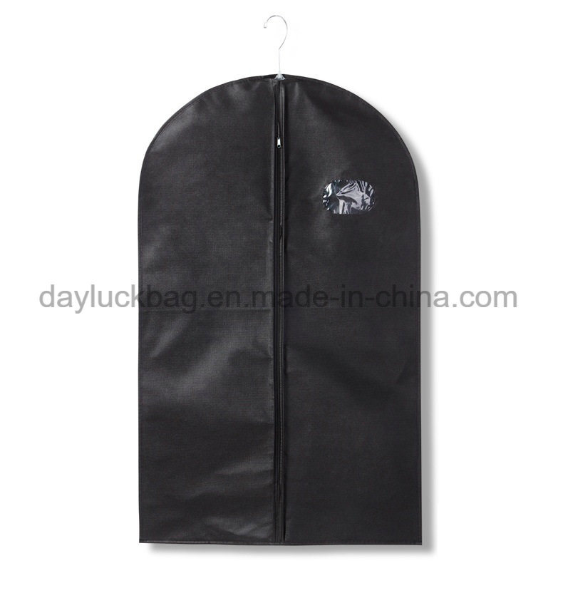 PVC Window Pocket Suit Non Woven Cotton Garment Suit Bag