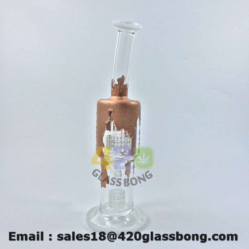 Hot Water Pipe Copper Plating Process Glass Water Smoking Pipe