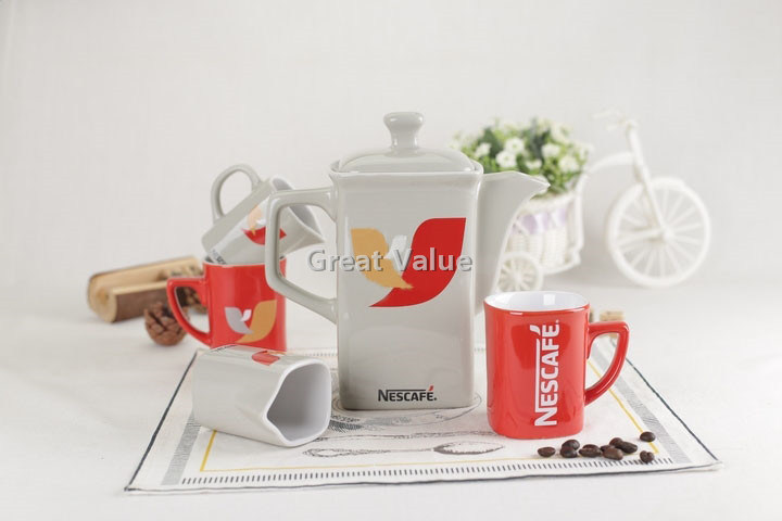 Nestle Cafe Promotion Ceramic Coffee Set Tea Set