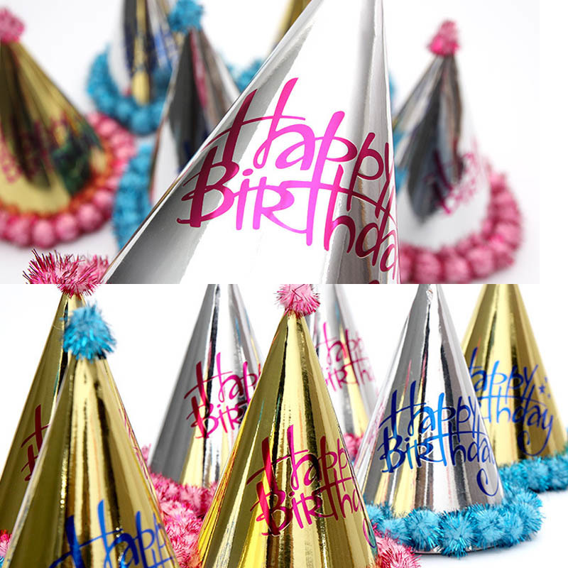 Party Decor Reflection Birthday Child Hats Kids, Christmas Decoration, Gold Red Blue Merry Christmas Party Hats