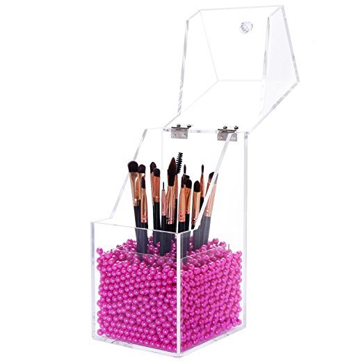 Customized Transparent Acrylic Cosmetic Brush Holder