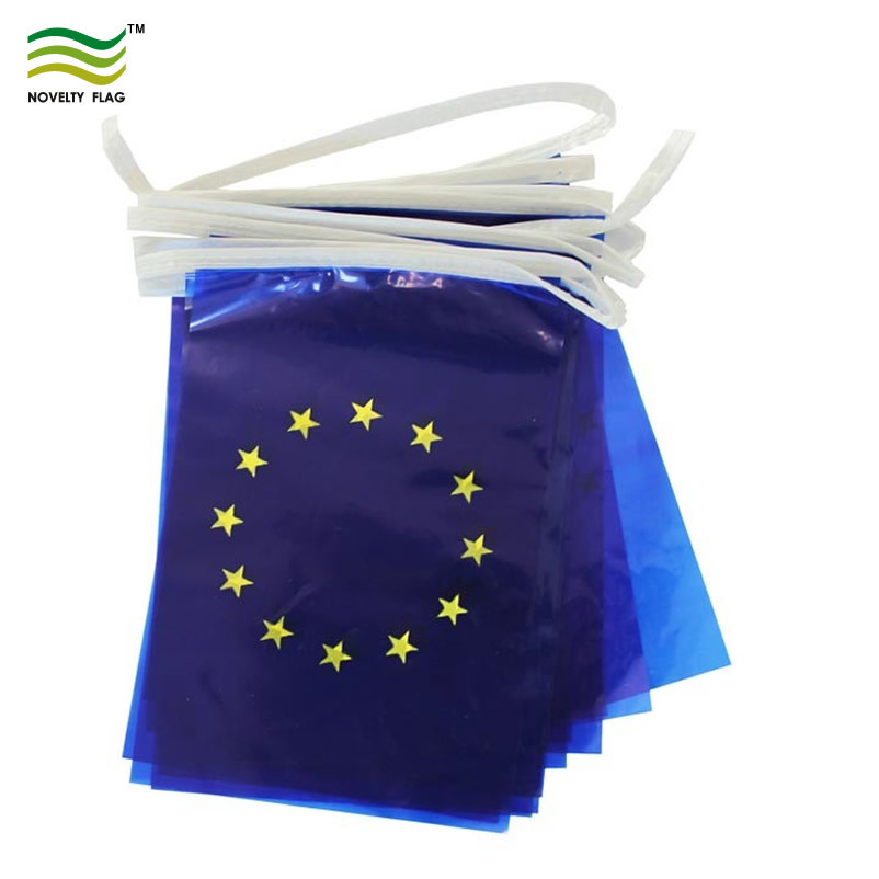 Customized 75D Polyester Fabric PVC Bunting Flags