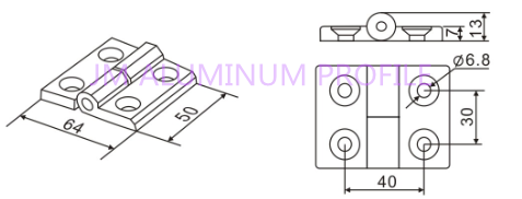 Detachable Hinge/Zinc Hinges 3030/Profile Accessories