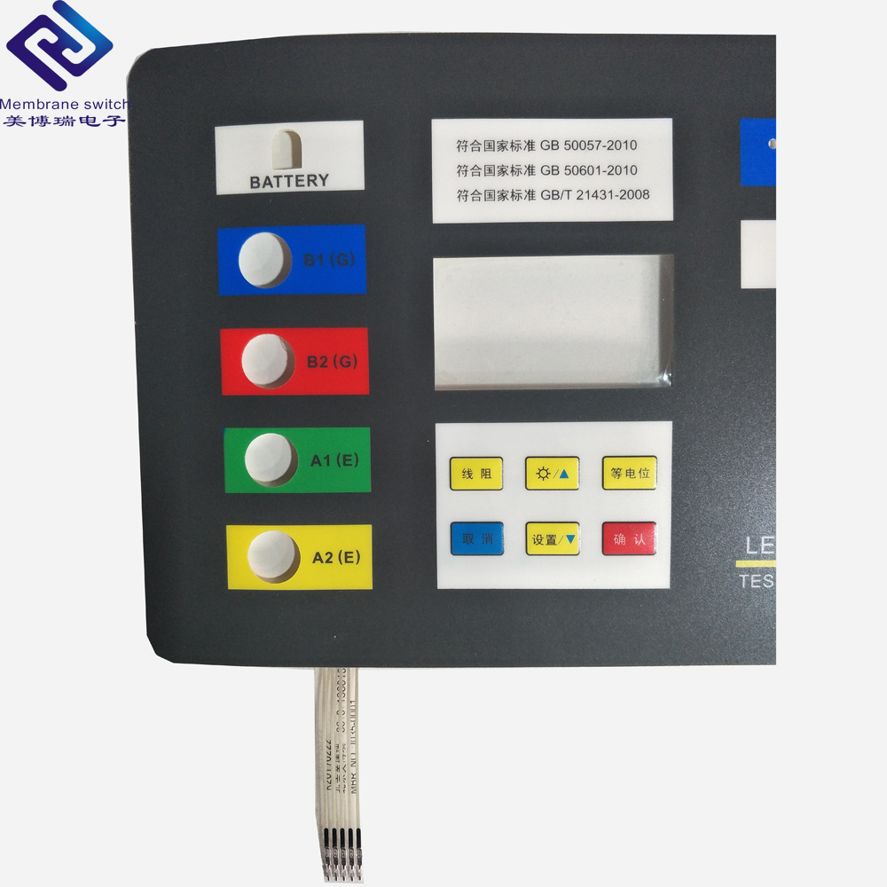 OEM Flat Type Membrane Keypad Button with LED Display