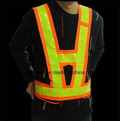 V-Neck High Visibility Reflective Safety Cross Elastic Strap Vest Belt