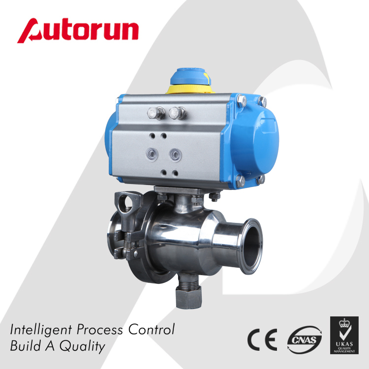 Sanitary/Food Grade Ball Valve with Air Operated Actuator