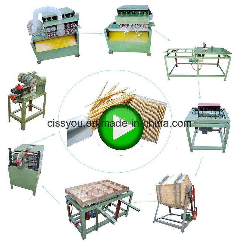 Chinese Bamboo Toothpick Stick Making Production Machine Line