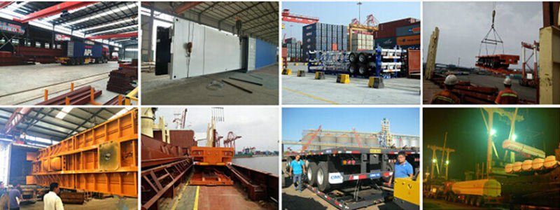 China Factory 3 Axle 40FT Side Wall Flatbed Container Trailer / Bulk Cargo Trailer Truck for Sale