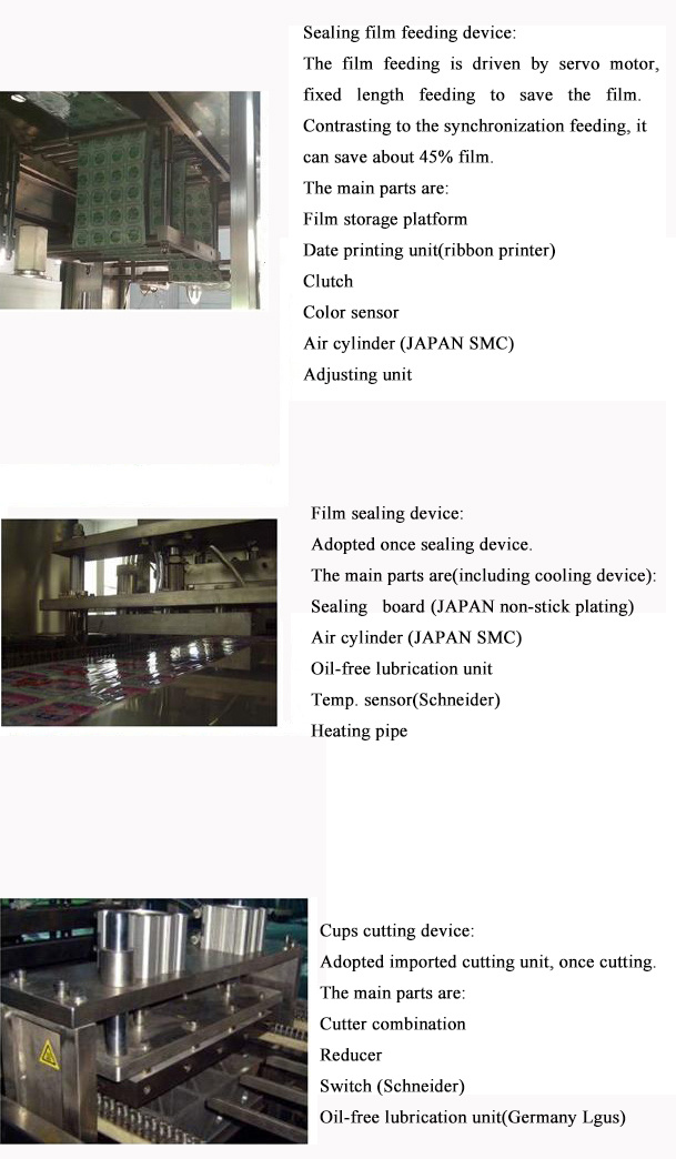 Automatic Yogurt, Ice Cream Cup Forming Filling Sealing Packing Machine