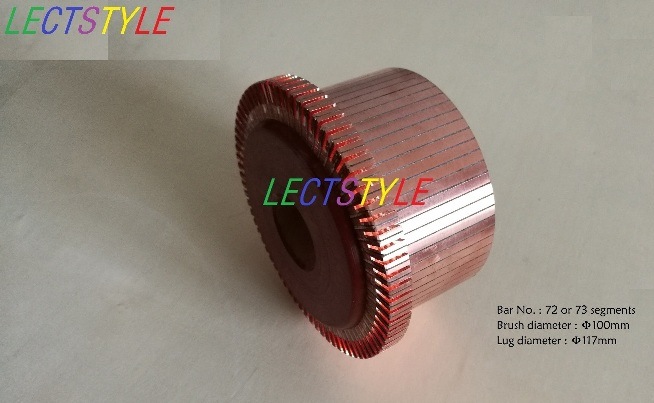 Forklift DC Motor Groove Type Commutator with 72 Segment or 73 Segment