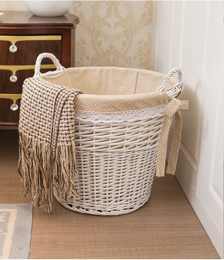 Art Work Straw Basket with Straw Plaiting