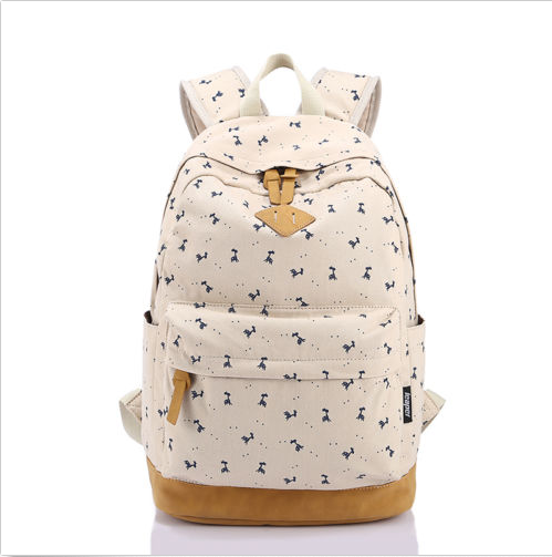 Casual Cute Lady Girl Versatile Vintage Canvas Backpack Women School Laptop Bag Backpack