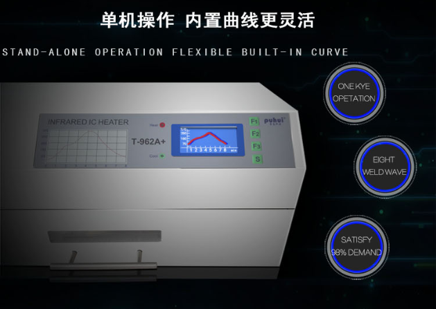 Infrared and Hot Air LED SMT Desktop Reflow Oven Puhui T962A+