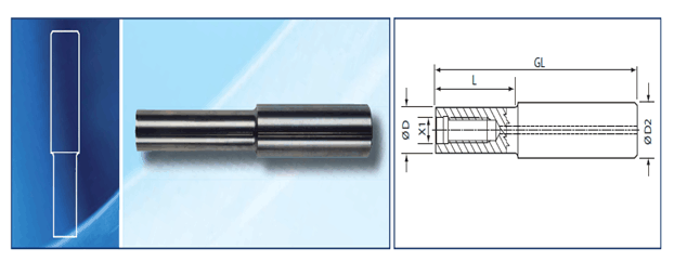 Cemented Carbide Adapter with Exchengeable Tool Head