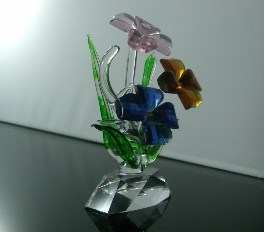 Crystal Orchid Flower Craft for Table Decoration