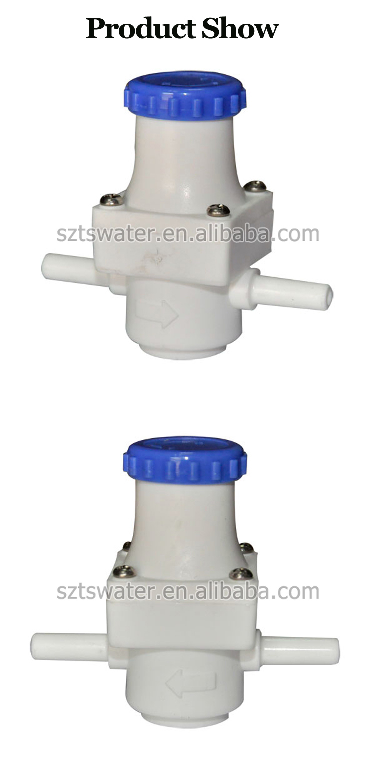 Quick Inserting RO Water Pressure Reducing Check Valve