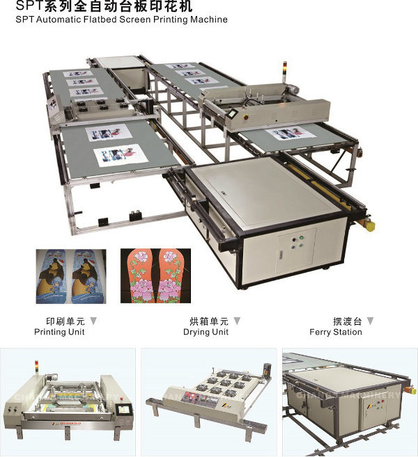 Spt60200 Semi-Automatic Flatbed Sheet/Roll/Garments/Clothes/T-Shirt/Wood/Glass/Non-Woven/Ceramic/Jean/Leather/Shoes Vamp/Plastic Screen Printer/Printing Machine