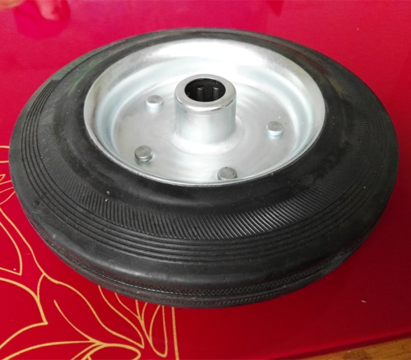8 Inch Flat Free Grinding Full Rubber Solid Wheel