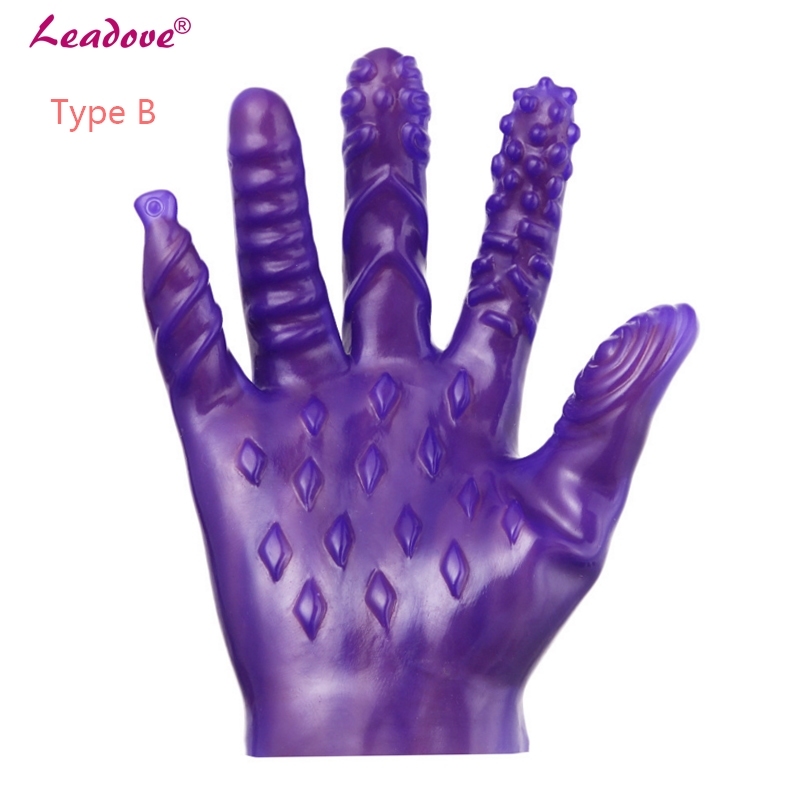 Massager Gloves Waterproof Soft Glove Silicone Erotic Sex Products Sex Toys for Couples Adult Products Xn0117
