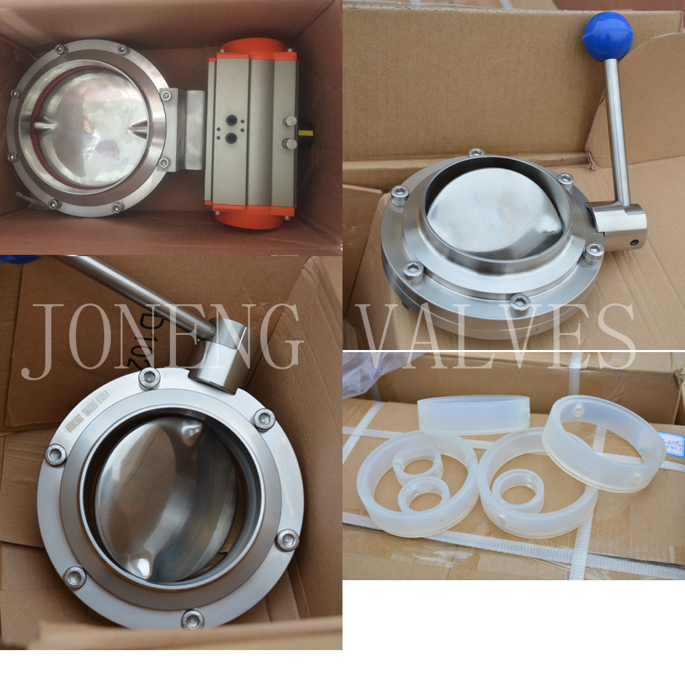 Stainless Steel Sanitary Butterfly Pneumatic Valve with Control Cap (JN-BV1001)