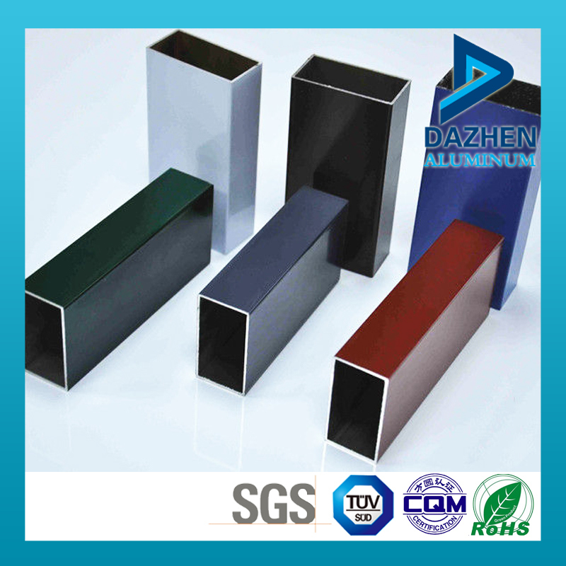 Aluminum 6063 Alloy Extrusion Profile Rectangle Square Tube with Factory Price