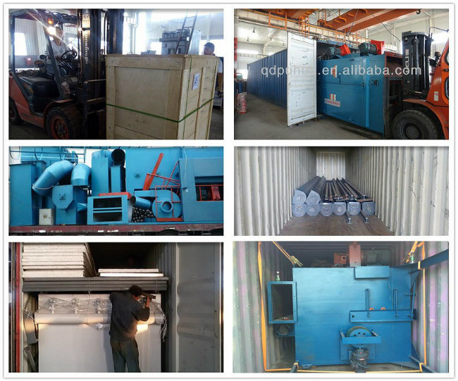 H Beam Roller Conveyor Wheel Shot Blasting Machine