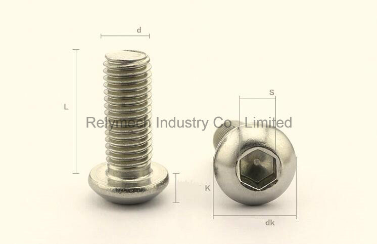 Stainless Steel Hex Socket Pan Head Cap Machine Screw M6-M10