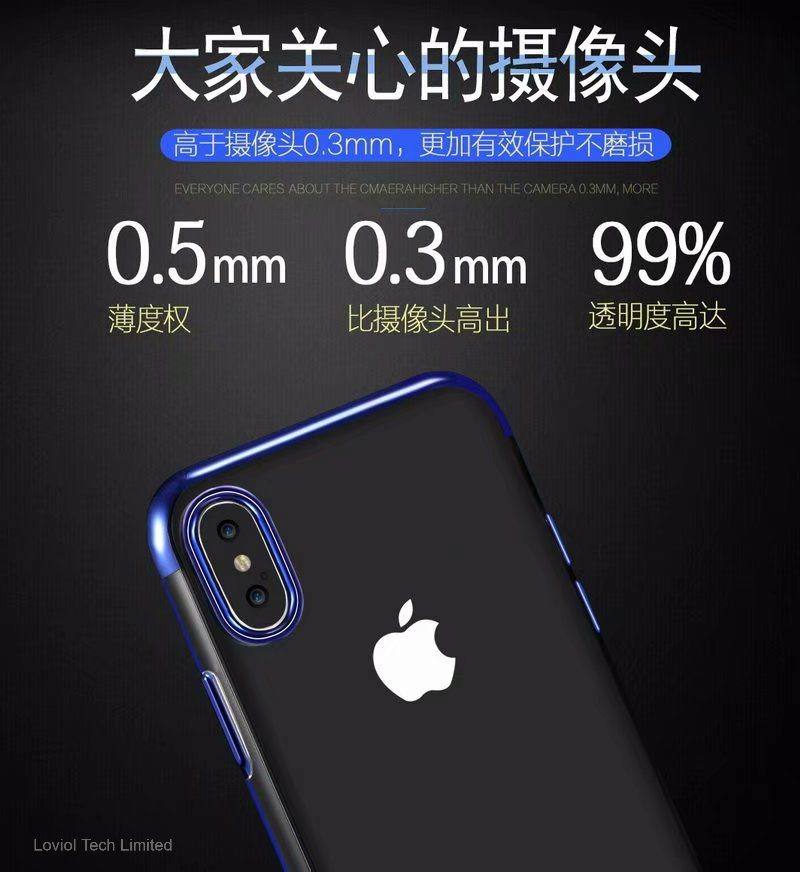 Electroplating Mobile Phone Protective Case for iPhone 8