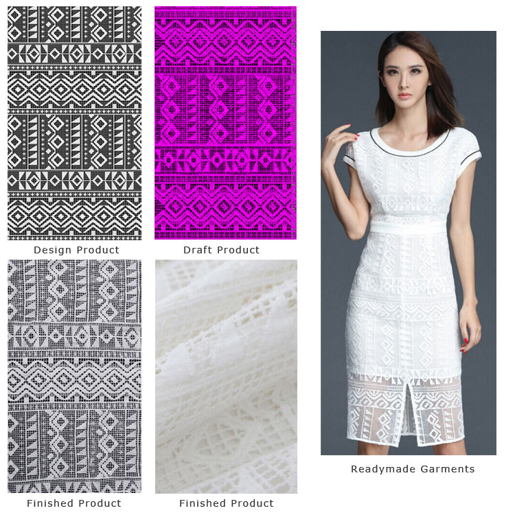 Fashion Tricot Nylon Lace Fabric Spandex for Wedding Dress