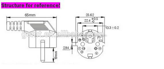 Copper Conductor European Extension Cord and Power Plug