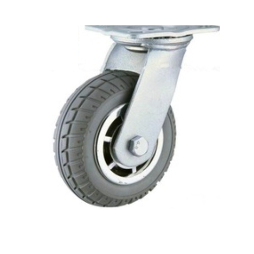 Rubber Industrial Caster Wheel with Brake Swivel Plate