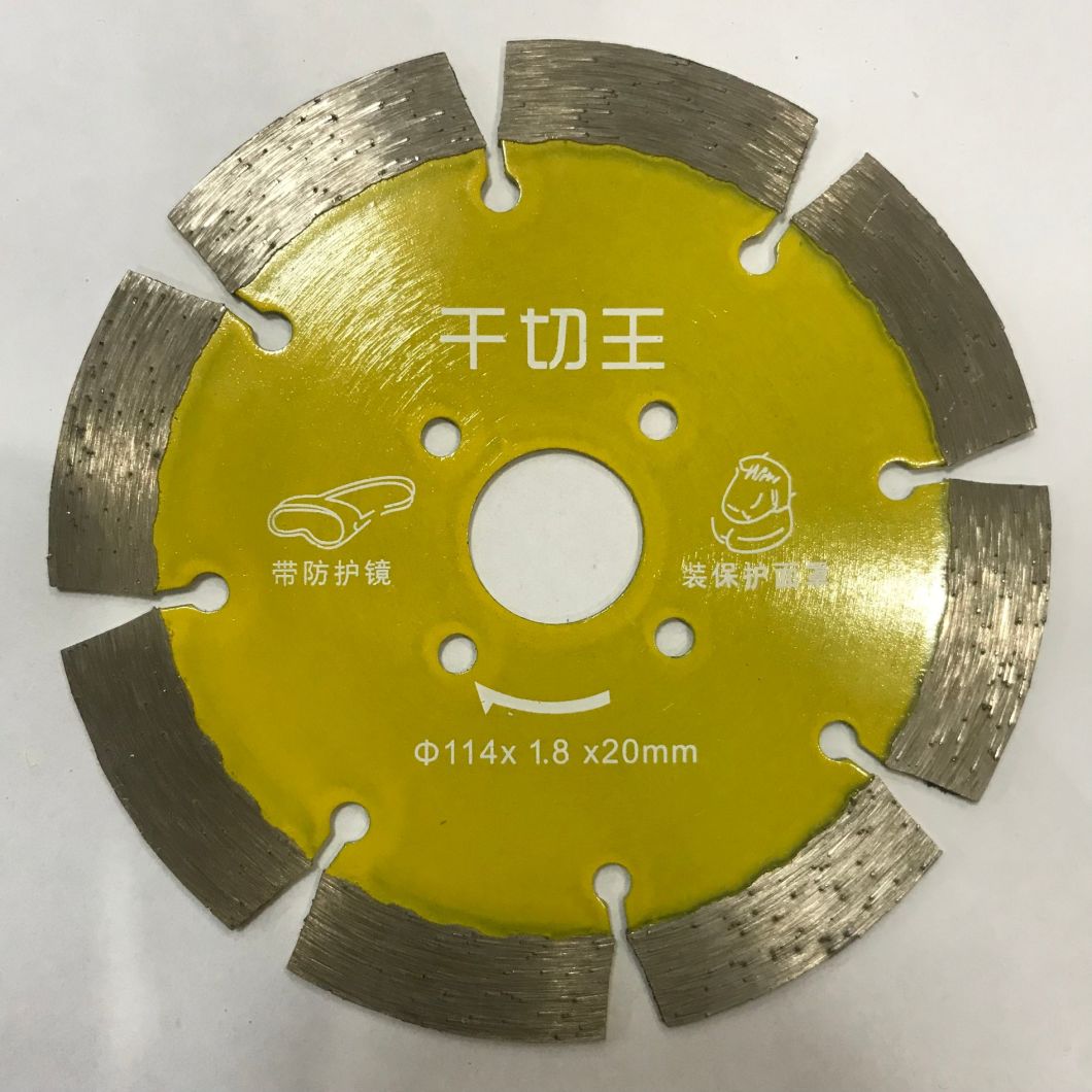 15 Years Hotsale 114mm Hot Press Diamond Dry Cutting Saw Blade for Granite